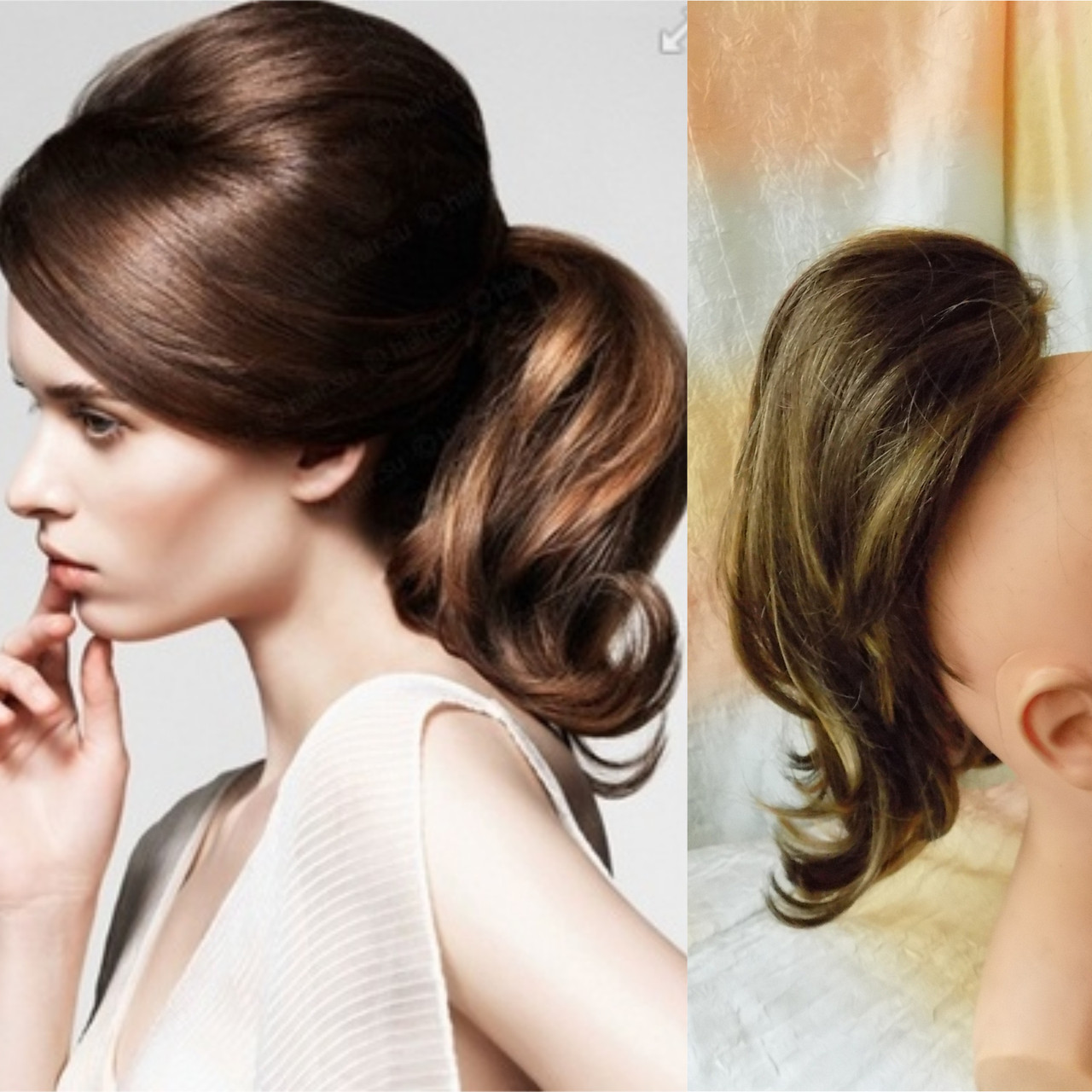 Хвіст шиньон каскад на крабі русявий мікс TEMPO-8Н124, фото 1