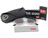 Сонцезахисні брендові чоловічі окуляри Ray Ban Round 3447 003/32 LUX, фото 3