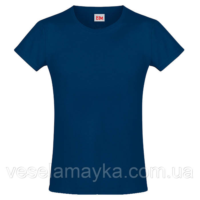 Темно-синя футболка для дівчаток (Преміум)