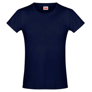 Глибоко темно-синя футболка для дівчаток (Преміум)