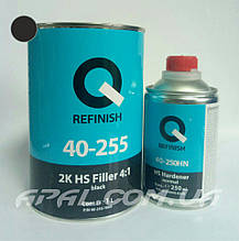 Q-Refinish 40-255 Грунт 2K HS FILLER 4:1 чорний (1л) + затверджувач стандартний (0,25 л)