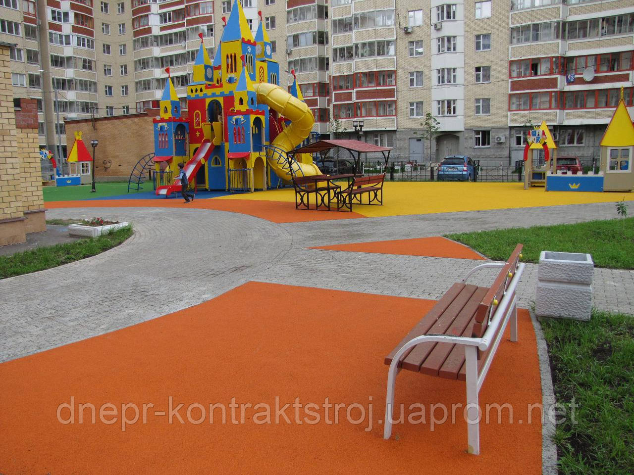 Резиновое покрытие для детских площадок, резиновая плитка 20 мм - фото 8 - id-p442142201