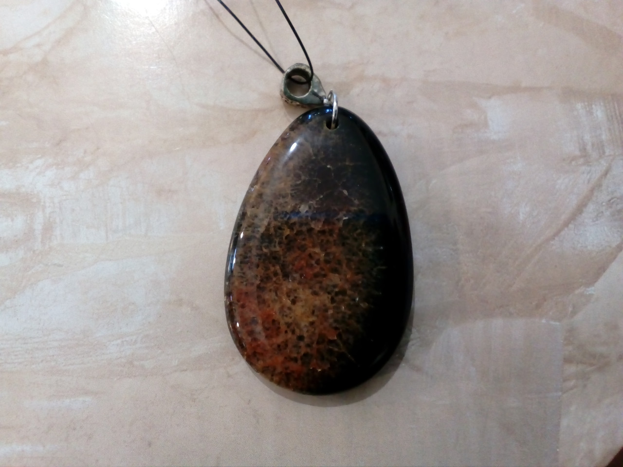 Агат кулон з натуральним агатом Індія, фото 1