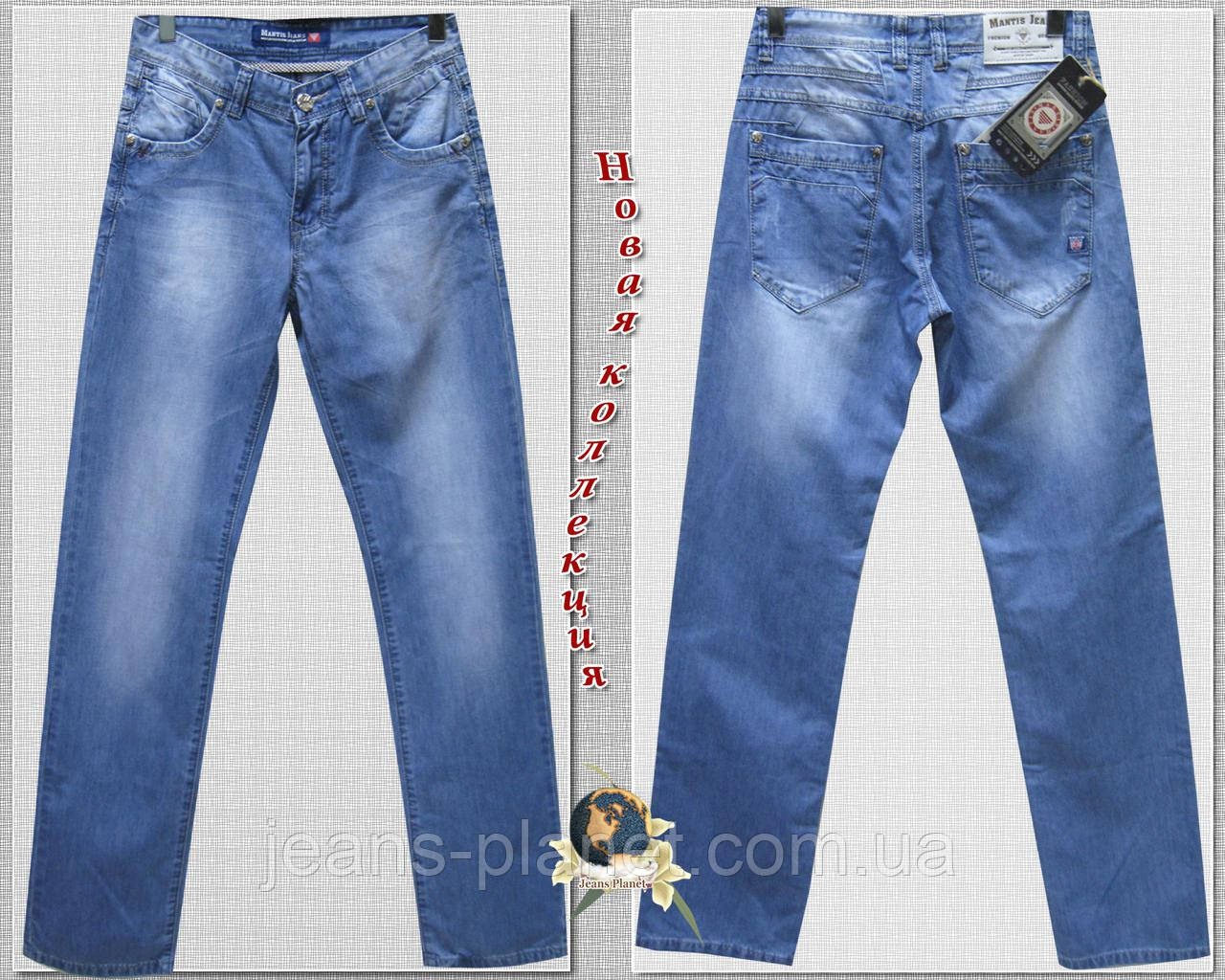 Джинси чоловічі класичні Mantis Jeans блакитного кольору