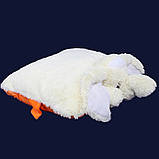 Дитяча подушка-іграшка Слонік 55 см біла, фото 7