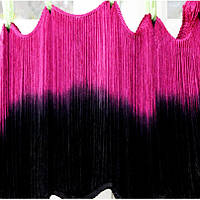 Бахрома c градиентом. Цвет Black & Fuchsia 28см*1м