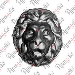 Лев металевий 200х170х1,5 Арт. 51.350