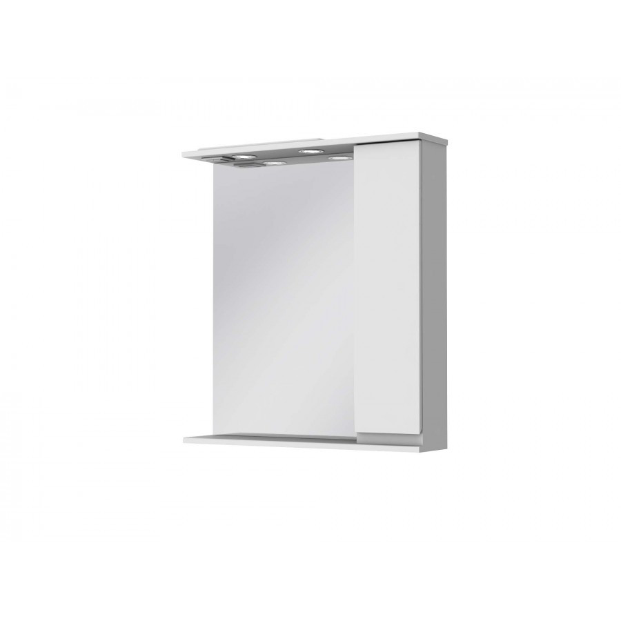 Дзеркало для ванної кімнати Моніка Нова МШНЗ3-75R-білий праве Ювента