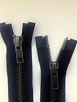 Блискавка YKK металева №5 роз'ємна 70 см темний нікель з 2 бігунками
