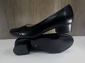 Класичні шкіряні туфлі на невеликому каблуці ТМ ROSS., фото 3