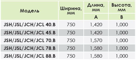 схема установки и габаритные размеры противотока Kripsol JSL 45 (III)