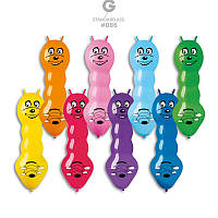 Повітряні кулі фігурні "Гузениця з ріжками" Gemar