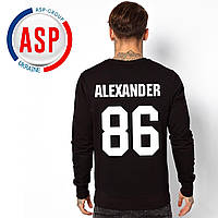 Друк іменна на толстовках з номерами і прізвищами білого кольору #86