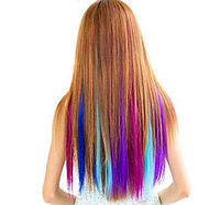12 штук Накладні кольорові пасма на волосся (квітка в асортименті) 40 см