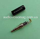 Стерео Штекер 3.5 Sennheiser металевий, колір чорний, фото 3
