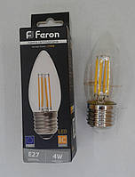 Светодиодная лампа Feron LB-58 Filament 4W E27 2700К.