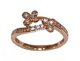 Каблучка XР "Врятуй та Збережи". Позолота ЧВ. Камені: білий циркон. Є: 18р 20р