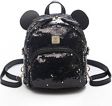 Рюкзак із паєтками та вушками ведмежати, фото 2