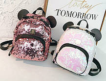 Рюкзак із паєтками та вушками ведмежати, фото 4