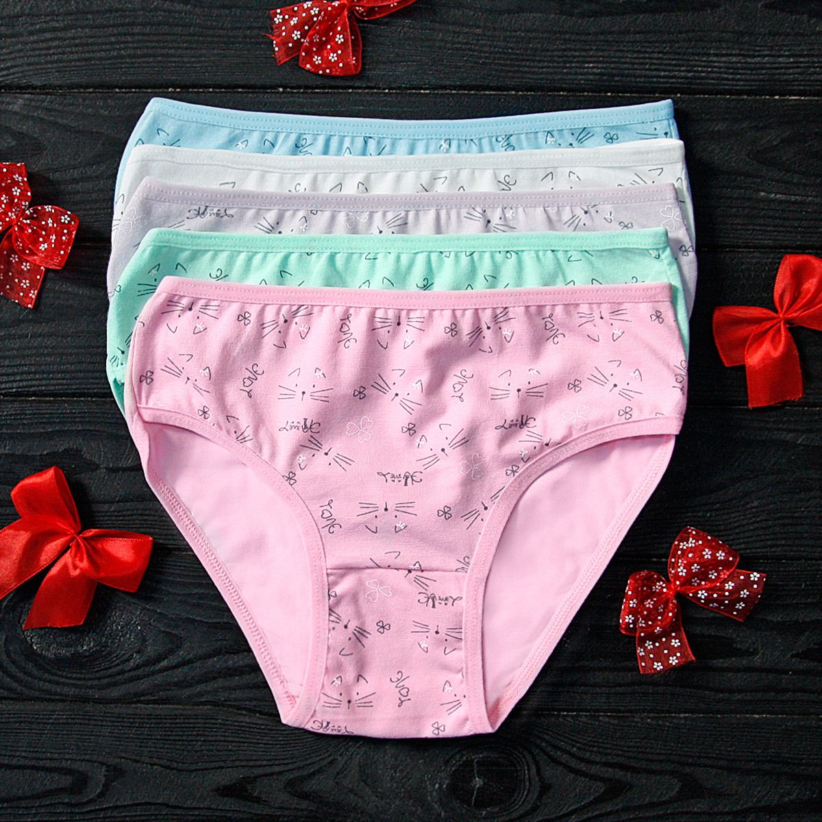 Трусы детские слип Nicoletta Турция для девочки 5, 6, 7 | 5 шт ...