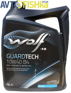 Олія WOLF OIL Guardtech 10W40 B4 4 л