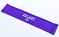 Фитнес лента сопративления 500*50мм толщина 0.5мм ZELART нагрузка SM фиолетовая