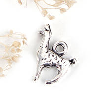 Подвеска Животное " Альпака ", Цинковый сплав, Цвет: Античное серебро, 17 мм x 13 мм