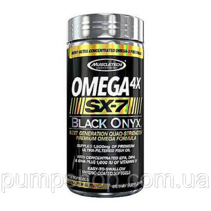 Омега-3 MuscleTech Omega 4X SX-7 Black Onyx 100 капс., фото 2