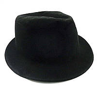 Шляпа детская Мафия флок (черная)