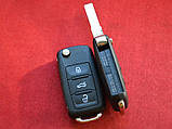 Kлюч Skoda корпус викидний 3 кнопки з 2010 Оригінал, фото 2