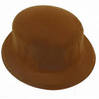 Шляпа Котелок флок (коричневая)