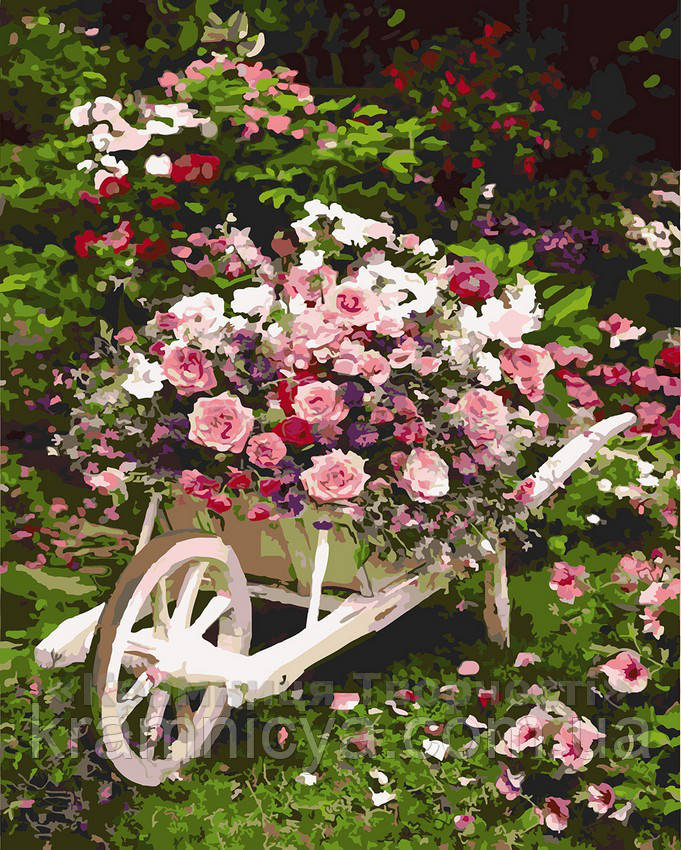 Картина за номерами 40х50 Рожевий кущ (GX8847), фото 1