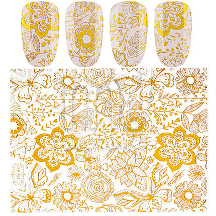 Наклейки 3д, BP054 золото, фото 1