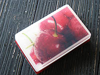 Оригінальне сувенірне мило ручної роботи з картинкою "Вишневе"