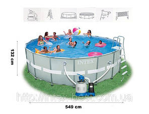 Каркасний басейн Интекс (Intex) Ultra Frame Pool (549 x 132 см) арт. 28334/54958, фото 2