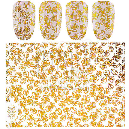 Наклейки 3д, BP056 золото, фото 1