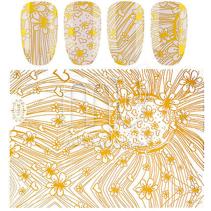 Наклейки 3д, BP055 золото, фото 1