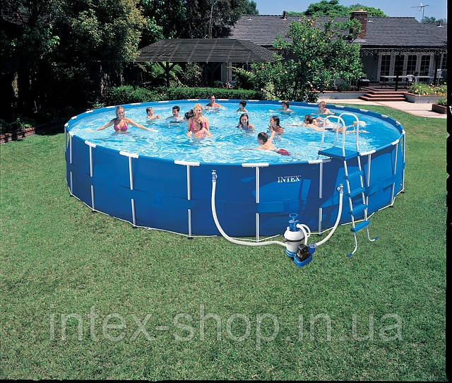 АКЦІЯ!! Каркасний басейн Intex 57966 Metal Frame Pool (732х132 см.) повна комплектація