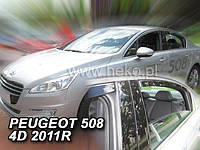 Дефлекторы окон (ветровики) PEUGEOT 508 - 4D 2011R. (HEKO)