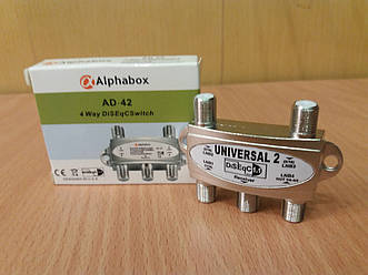 Розгалужувач супутникового сигналу DISEqC Alphabox AD-42
