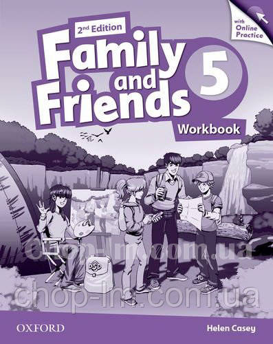 Family and Friends 2nd (second) Edition 5 Workbook with Online Practice / Робочий зошит з практикою
