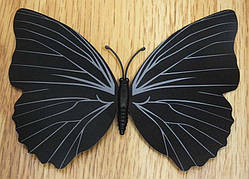 Набір метеликів чорних 12 шт. декоративних метелика металіки декор