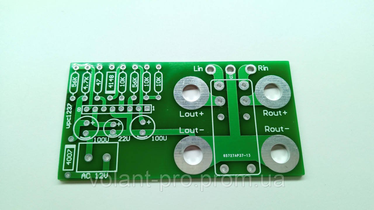 Плата блок захисту акустики АС (стерео) на uPC1237, 12 В