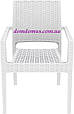 Крісло пластикове Ibiza, Siesta, Туреччина, біле, фото 3