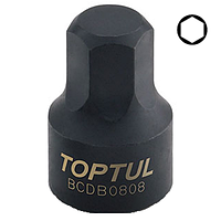 Головка-бита 1/4" HEX TOPTUL 8мм (цельная) BCDB0808