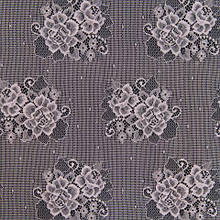 Тюль сітка, квітковий букет, фіолетовий