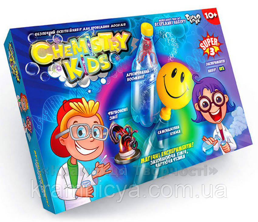 Набор опытов 'CHEMISTRY KIDS' - эконом (укр), №1 (CHK-02-01U) - фото 1 - id-p693209755