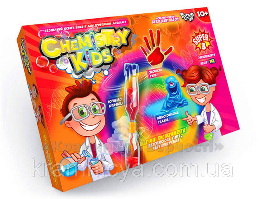 Набор опытов 'CHEMISTRY KIDS' - эконом (укр), №2 (CHK-02-02U) - фото 1 - id-p693209756