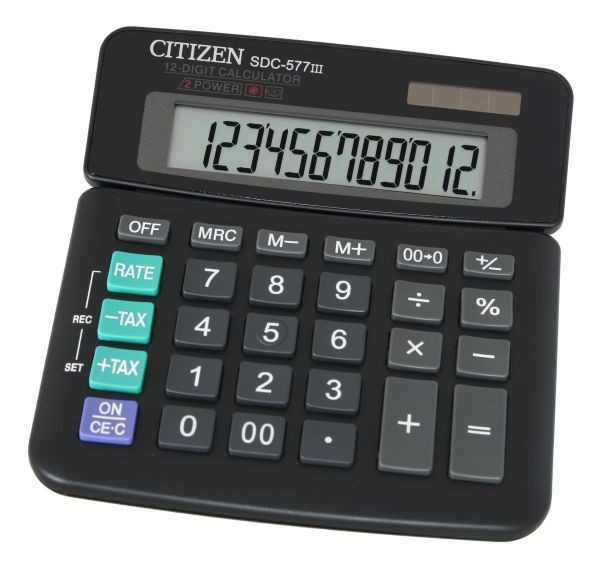 Калькулятор Citizen SDC-577III бухгалтерський 12р