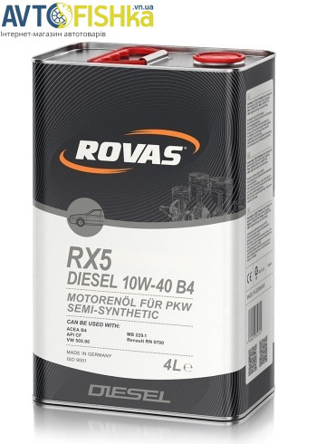 Rovas RX5 Diesel 10W-40 B4 4л.
